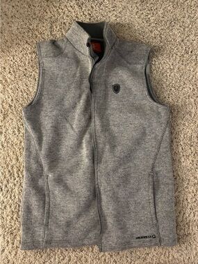 Men's Grey Knit Zip-Up Vest